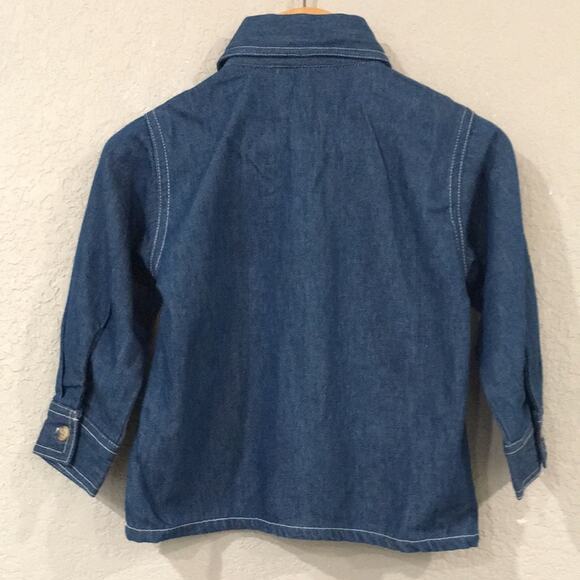 Goodlad Boys Sz 2T/3T Denim Button Up Shirt 100% Cotton Western - Picture 3 of 8